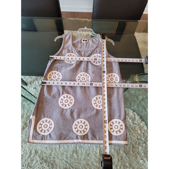 Mudpie Blouse Women's Size Medium Grey 100% Cotton V Neck Sleeveless - Picture 11 of 11